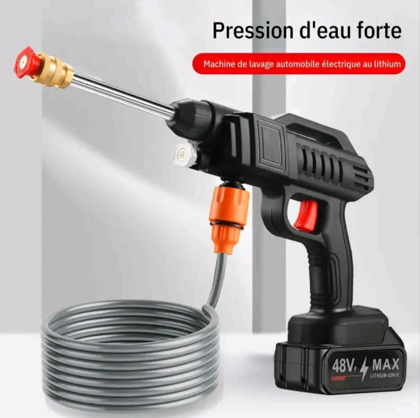 Limpiador de alta presión inalámbrico de 48V – 2 baterías de litio + accesorios NUEVO – photo 3